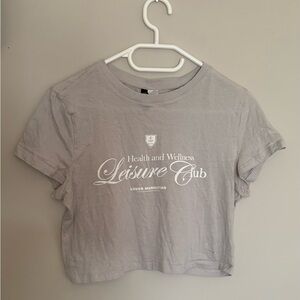 H&M Grey Cropped T-Shirt